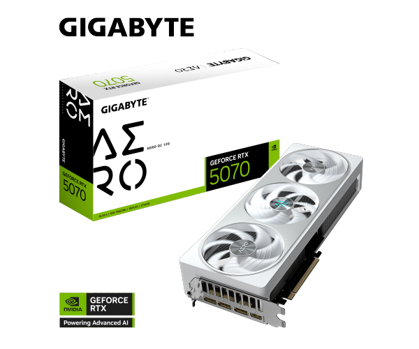 כ.מסך GIGABYTE GeForce RTX 5070 AERO OC 12G