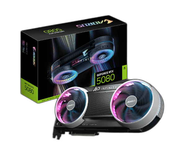 כרטיס מסך AORUS RTX 5080 INFINITY 16GB GDDR7 WINDFORCE HYPERBURST
