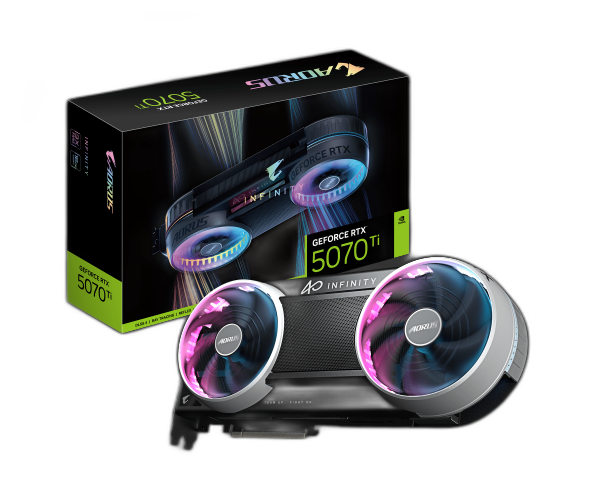 כרטיס AORUS RTX 5070 INFINITY 12GB GDDR7 WINDFORCE HYPERBURST