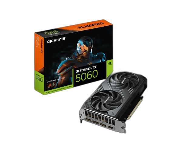 כ. מסך Gigabyte 5060 Windforce2 MAX OC 8GB PCIE-5.0 3XDP 1XHDMI